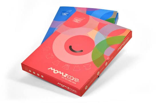 Custom printed multicolor maternity wear duplex packaging box for women’s garments