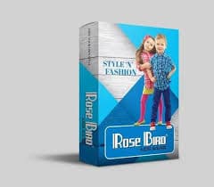 Blue custom printed kids wear duplex packaging box for children’s garments by BOXBAGMART