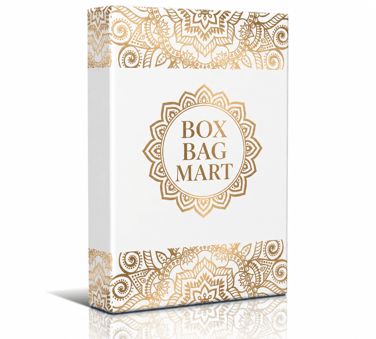 BOX BAG MART luxury silver custom printed duplex garment packaging box