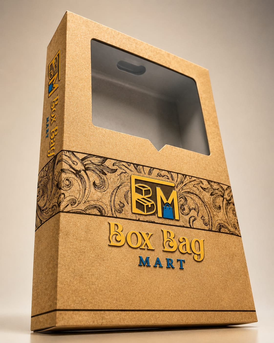 Custom printed duplex window packaging box with transparent display window by BOXBAGMART