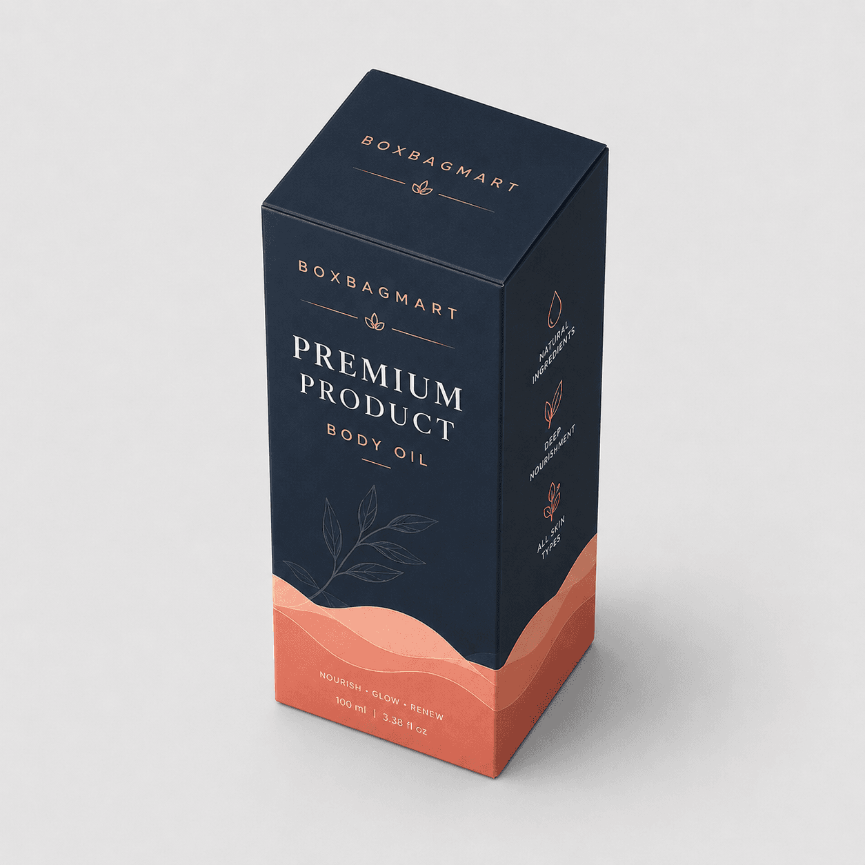 Navy Blue, Peach, Rose Gold and Custom Colours