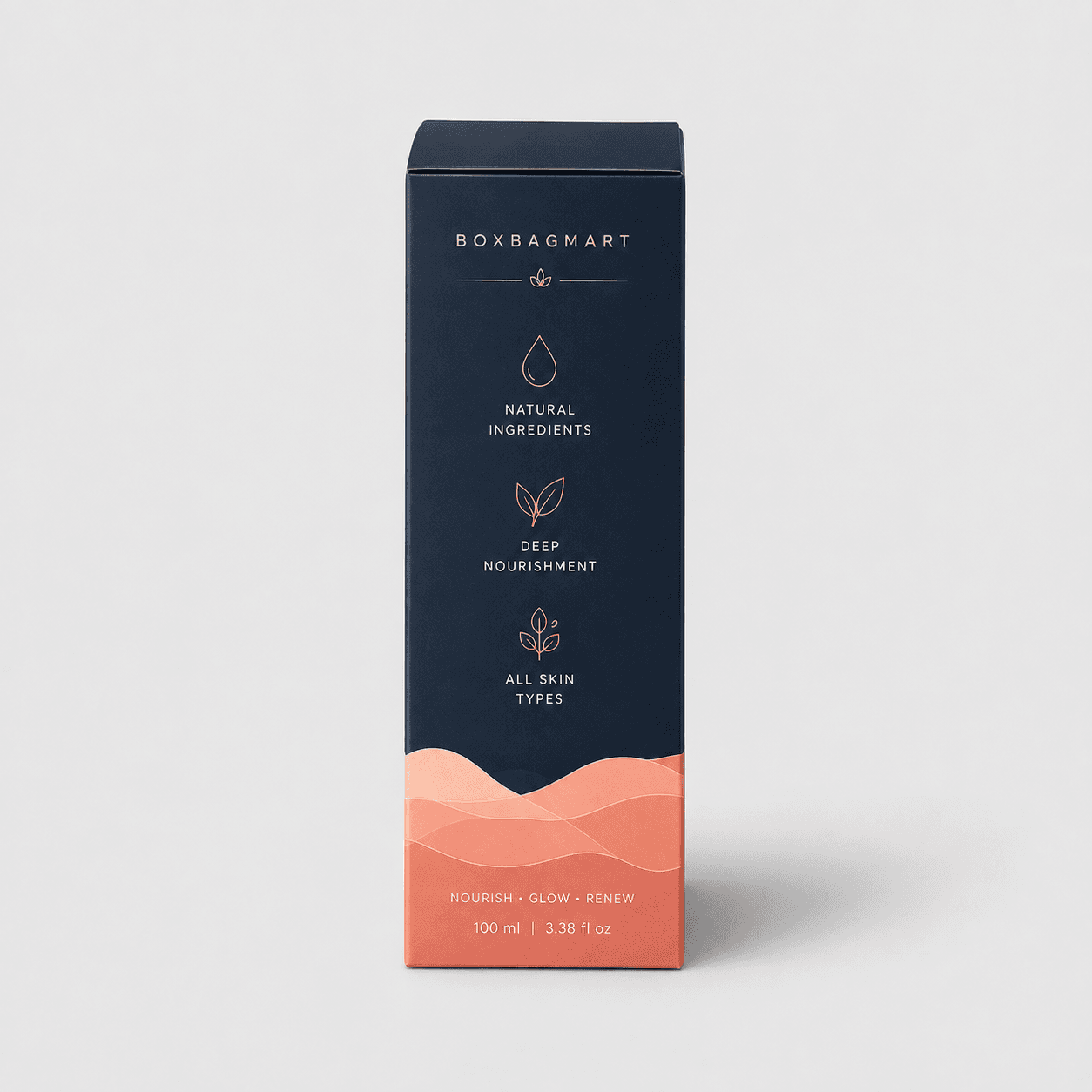 Navy Blue, Peach, Rose Gold and Custom Colours