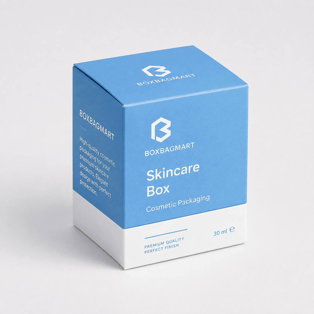 Custom Printed Blue Skincare Duplex Packaging Box