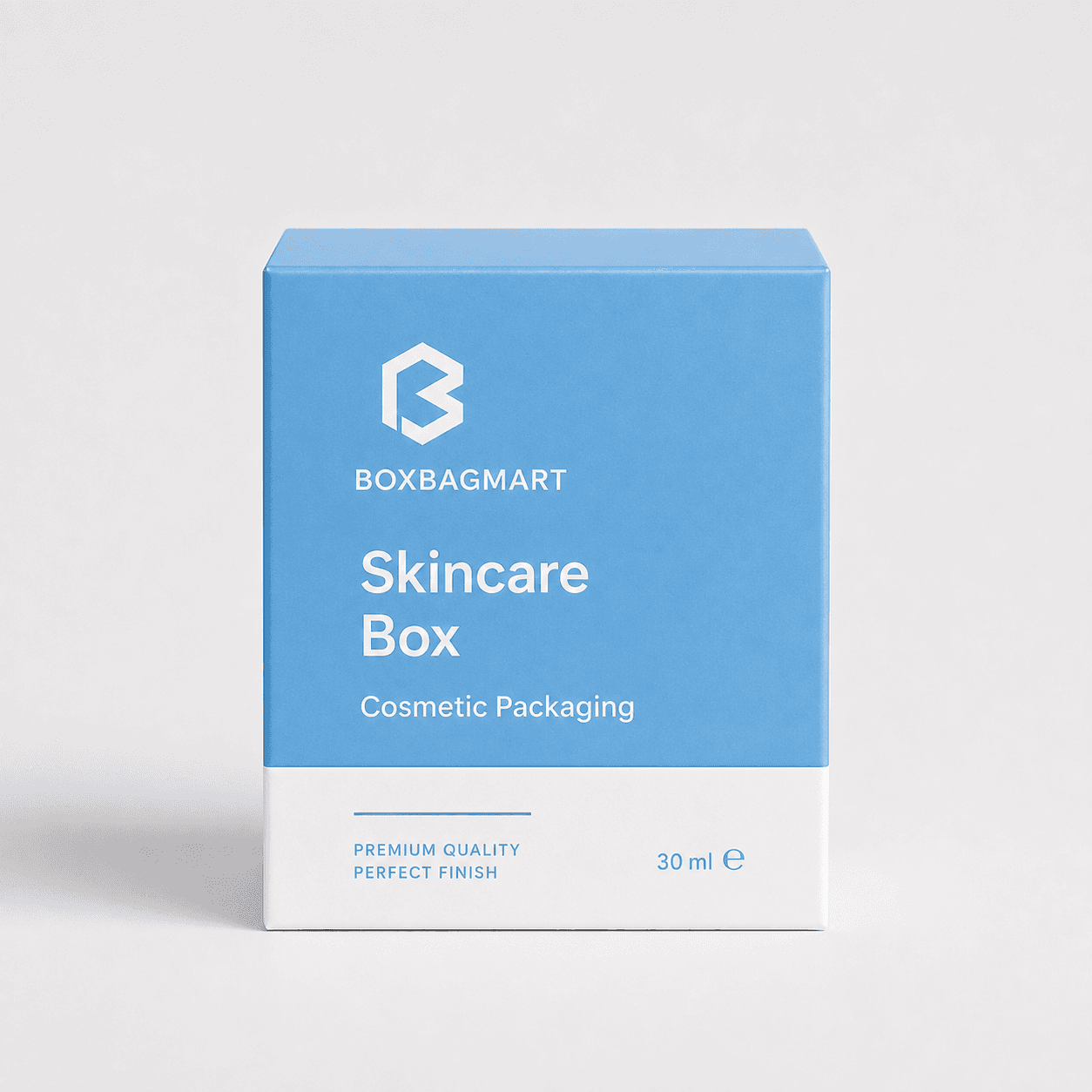 Custom Printed Blue Skincare Duplex Packaging Box