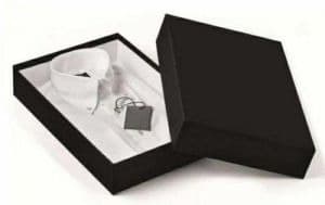 Custom printed duplex shirt packaging box with Box Bag Mart branding for premium formal and casual shirt packing