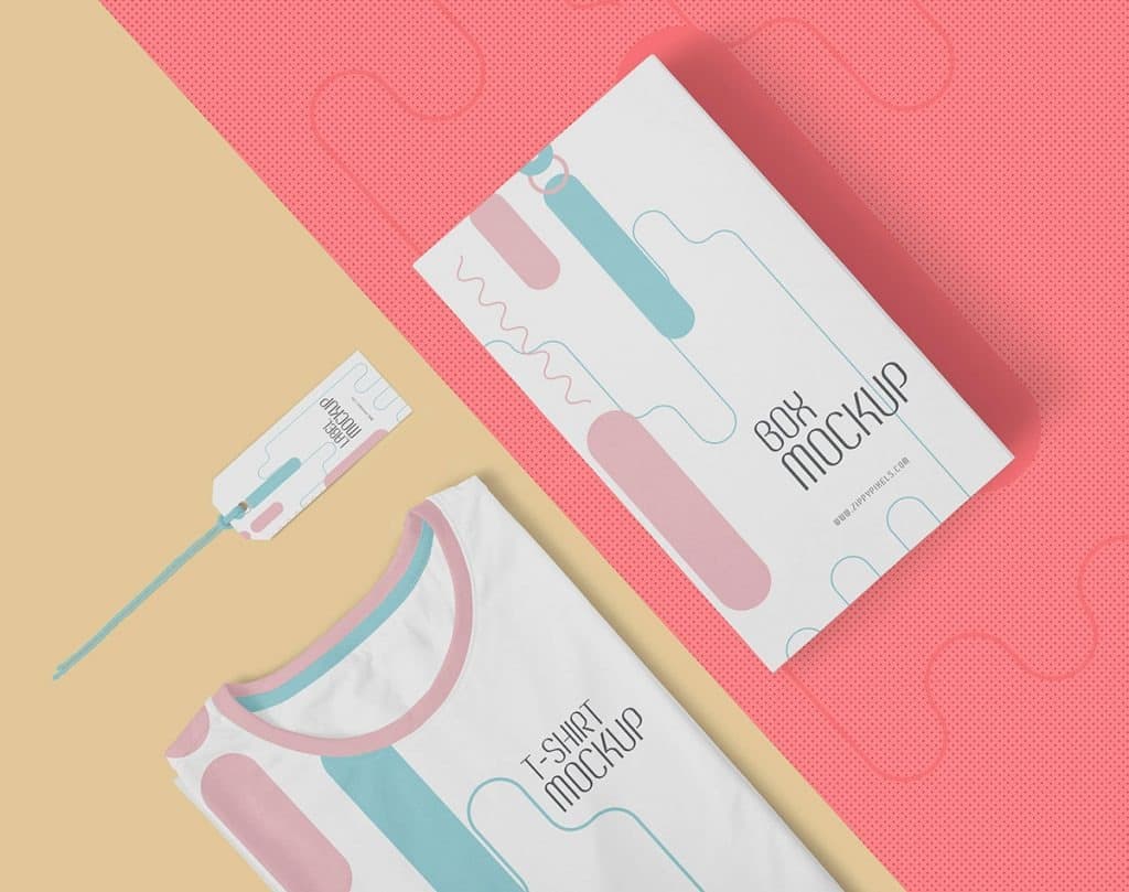 Custom printed duplex t-shirt packaging box for folded t-shirt packing with premium branding