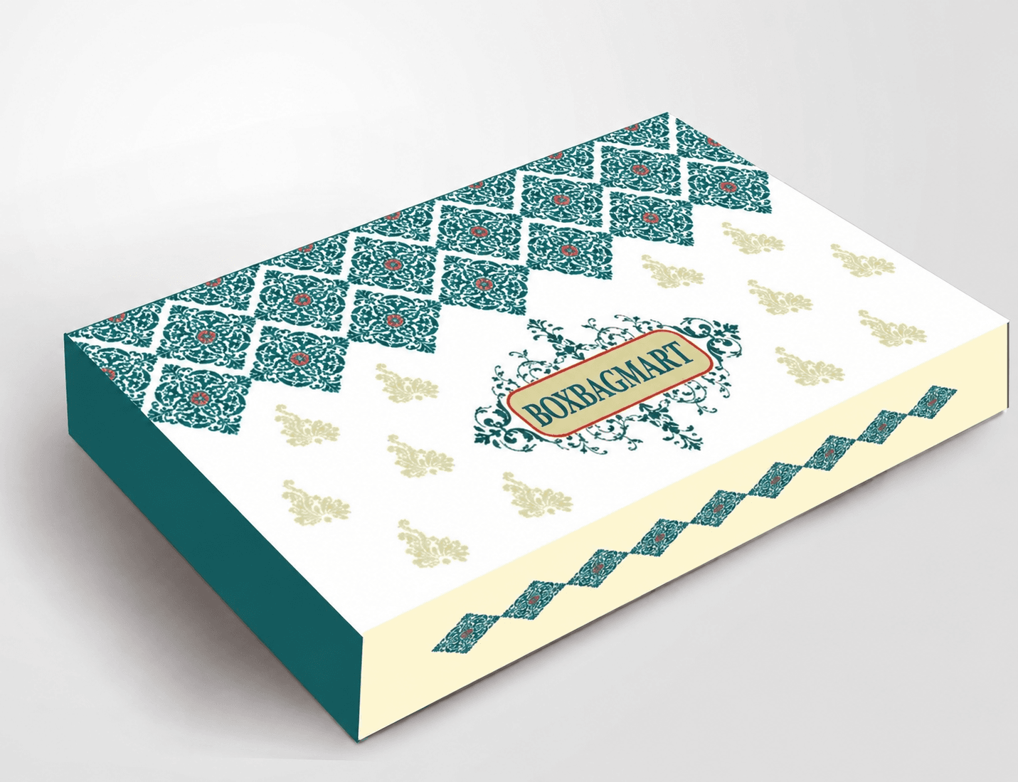 Custom printed premium duplex shirt packaging box for formal and casual folded shirt packing with BoxBagMart branding