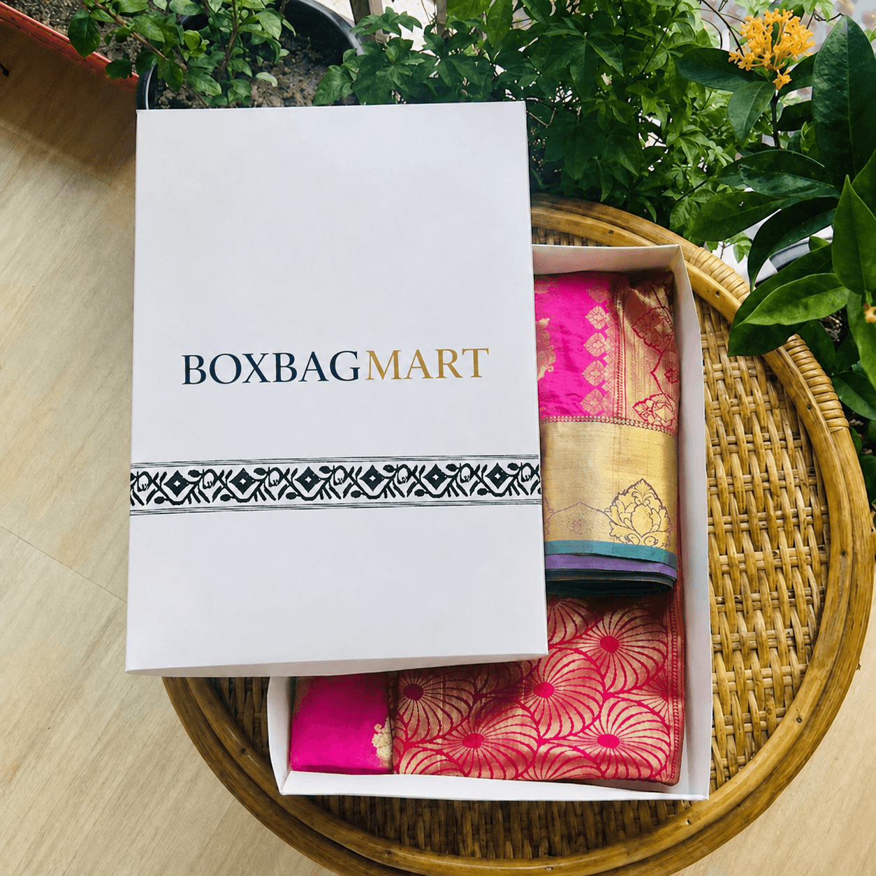 ustom Saree Box, Printed Garment Box, Boutique Packaging Box, Ethnic Wear Packaging Box
